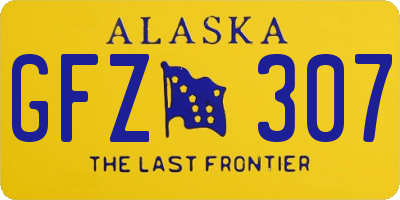 AK license plate GFZ307