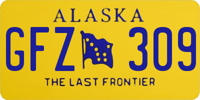 AK license plate GFZ309