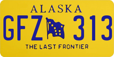 AK license plate GFZ313