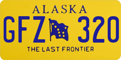AK license plate GFZ320