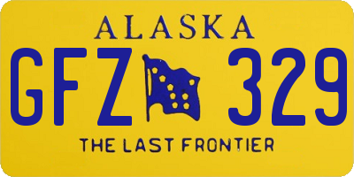 AK license plate GFZ329