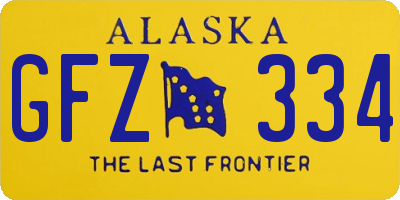 AK license plate GFZ334