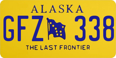 AK license plate GFZ338