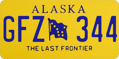 AK license plate GFZ344
