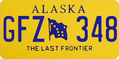 AK license plate GFZ348
