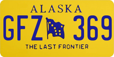 AK license plate GFZ369