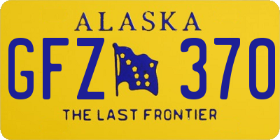 AK license plate GFZ370