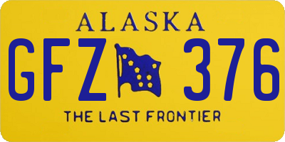 AK license plate GFZ376