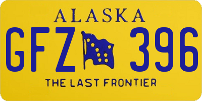 AK license plate GFZ396