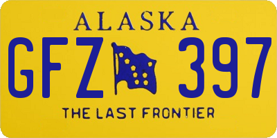 AK license plate GFZ397
