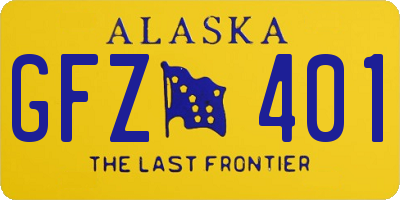 AK license plate GFZ401