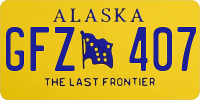 AK license plate GFZ407