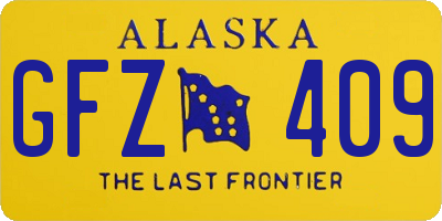 AK license plate GFZ409