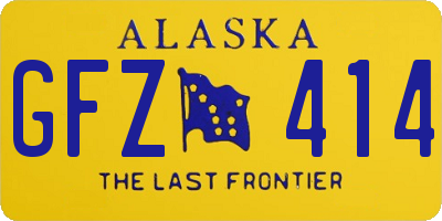 AK license plate GFZ414