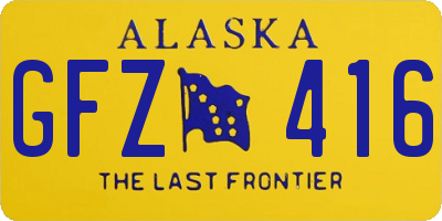 AK license plate GFZ416