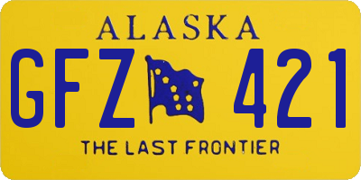 AK license plate GFZ421
