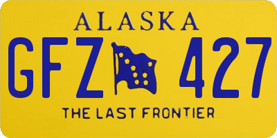 AK license plate GFZ427