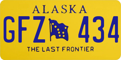 AK license plate GFZ434