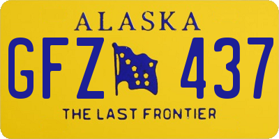 AK license plate GFZ437