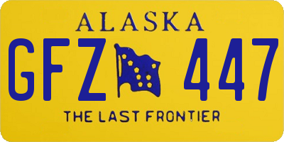 AK license plate GFZ447