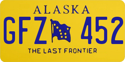 AK license plate GFZ452