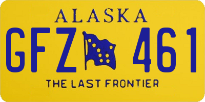 AK license plate GFZ461