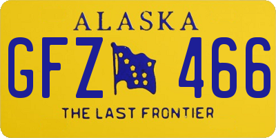 AK license plate GFZ466