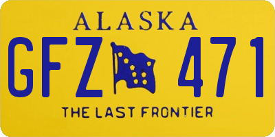 AK license plate GFZ471