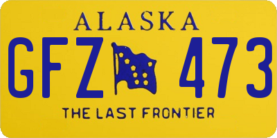 AK license plate GFZ473