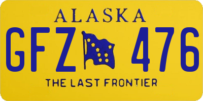 AK license plate GFZ476