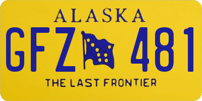 AK license plate GFZ481