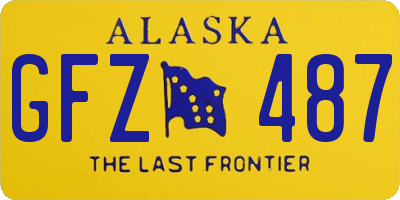 AK license plate GFZ487