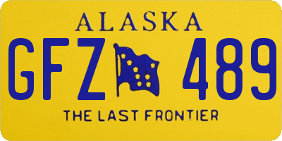 AK license plate GFZ489