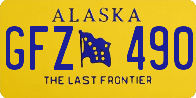 AK license plate GFZ490