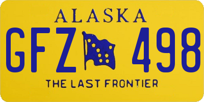AK license plate GFZ498