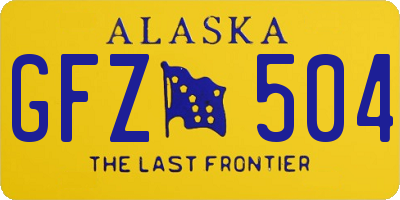 AK license plate GFZ504