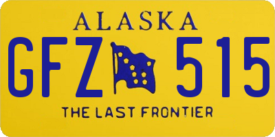 AK license plate GFZ515