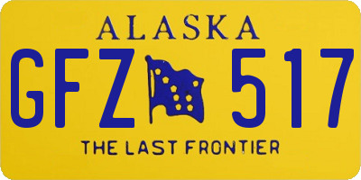 AK license plate GFZ517