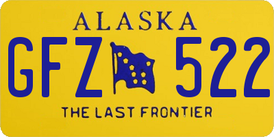 AK license plate GFZ522