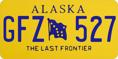 AK license plate GFZ527
