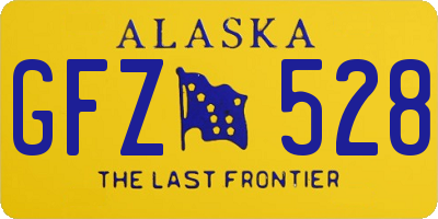 AK license plate GFZ528