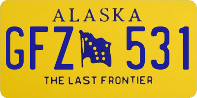 AK license plate GFZ531