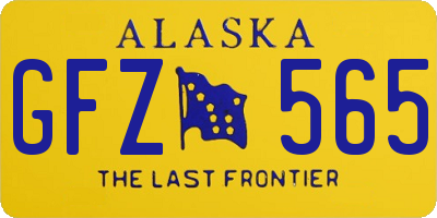 AK license plate GFZ565