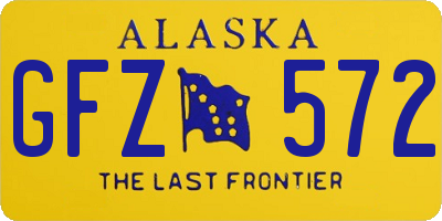 AK license plate GFZ572