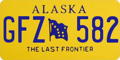 AK license plate GFZ582