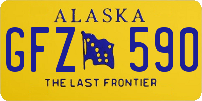 AK license plate GFZ590