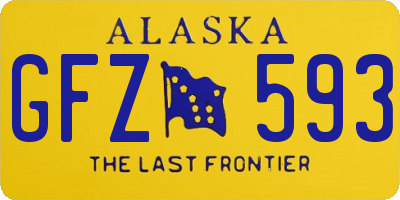 AK license plate GFZ593