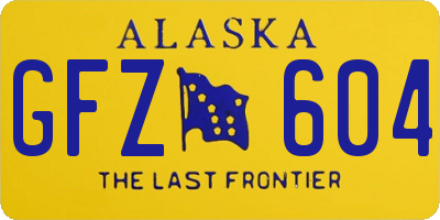 AK license plate GFZ604