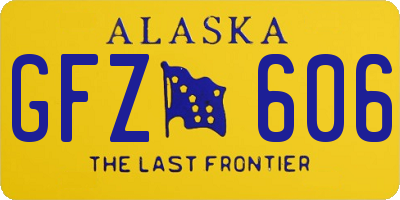 AK license plate GFZ606