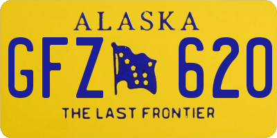 AK license plate GFZ620